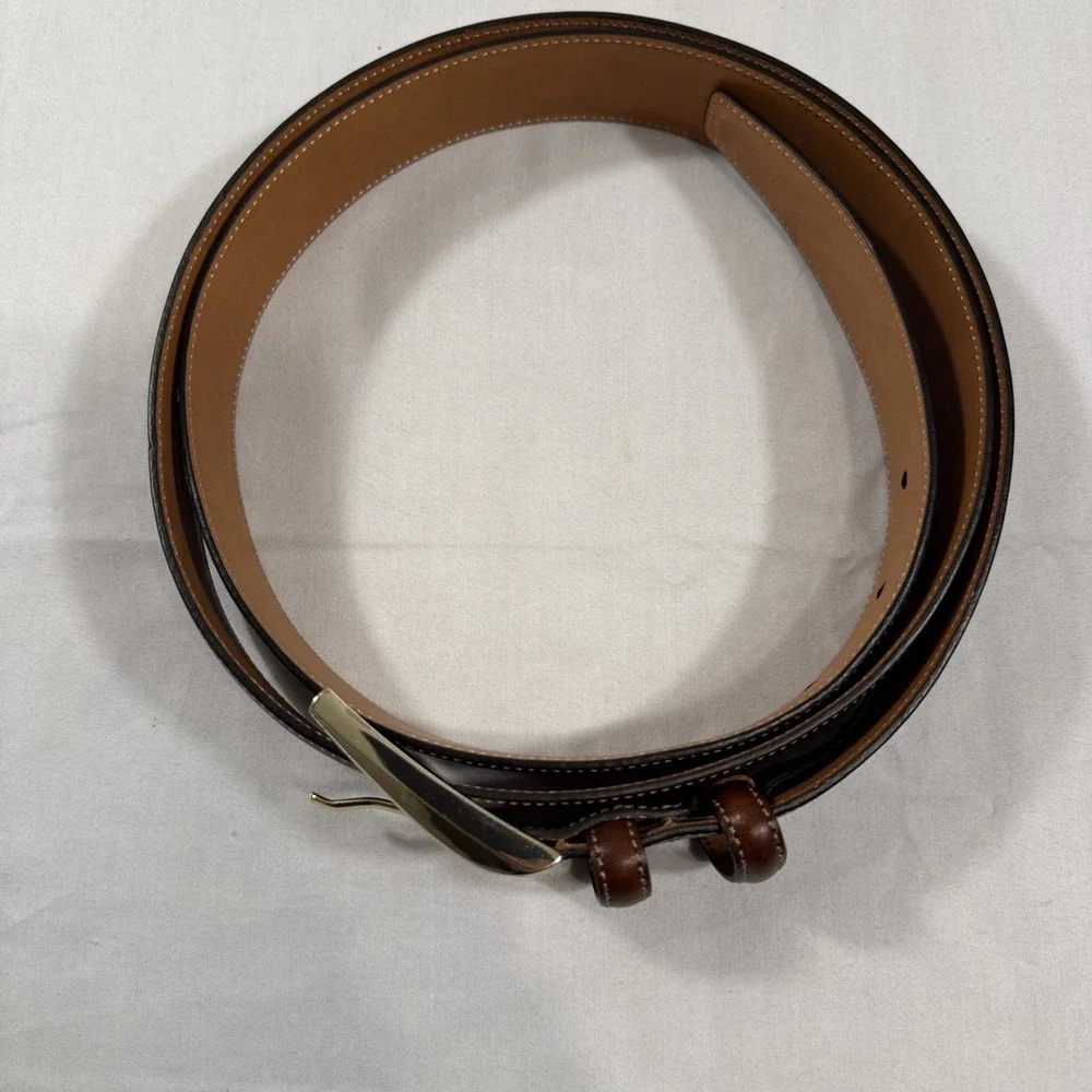BELTS MENS 44 Trafalgar Easton Brown Hand Polished‎ Cortina Leather Made in USA